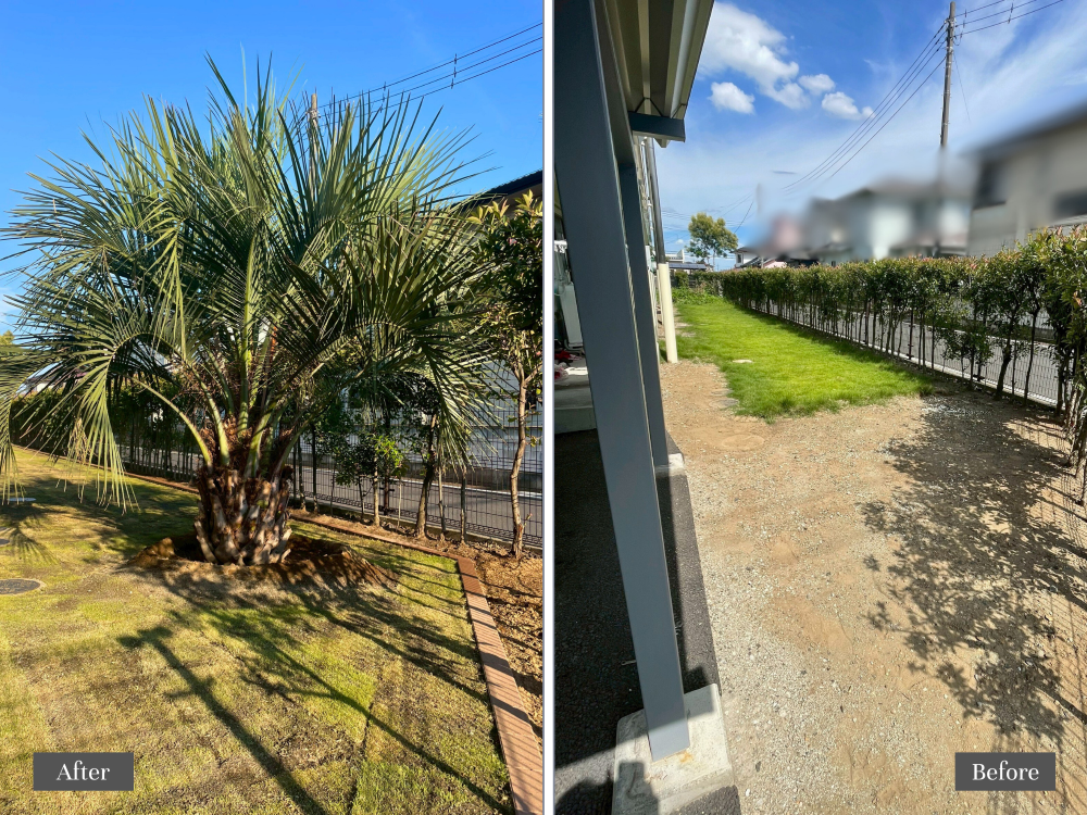 集合住宅の植栽工事